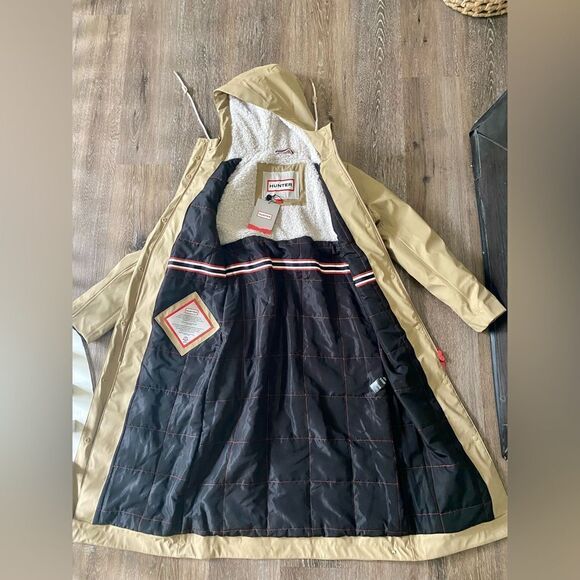 NWT Sammy Rubberized Long Padded Raincoat -
British Tan Sz XS - Picture 3 of 8